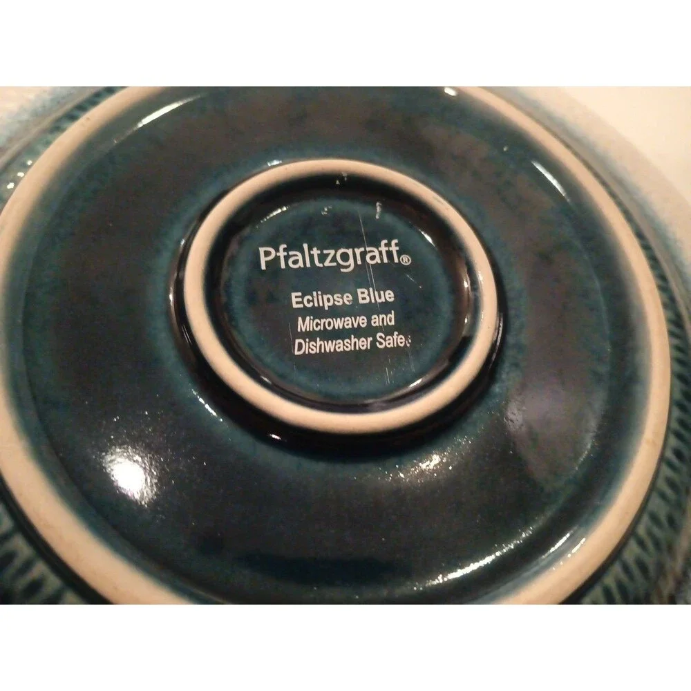 Set Of 2 Beautiful Pfaltzgraff Eclipse Blue 8.25